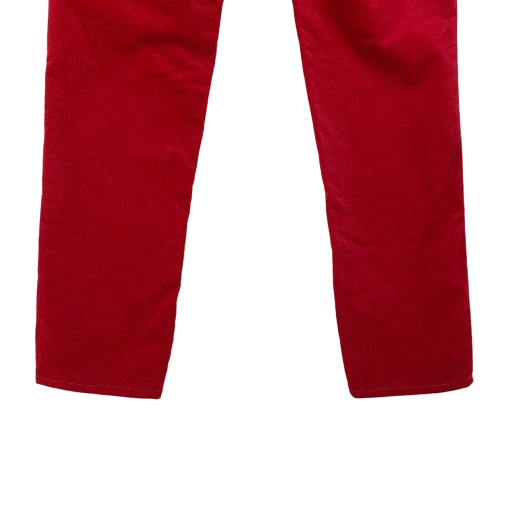 Talbots Red Velvet Straight Leg Pants (Christmas Festive Holiday Valentines) - Picture 6 of 9